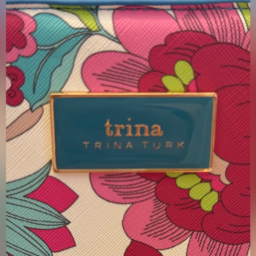 🌺 NWT! Trina Turk Floral Cloud Satchel Tote Bag - Picture 3 of 7